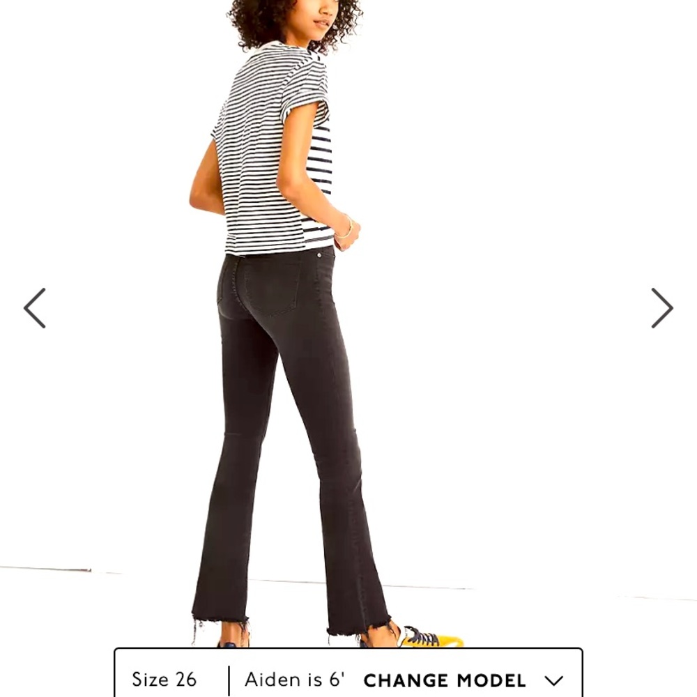 Madewell Cali Demi Boot Cut Chewed Hem high waist